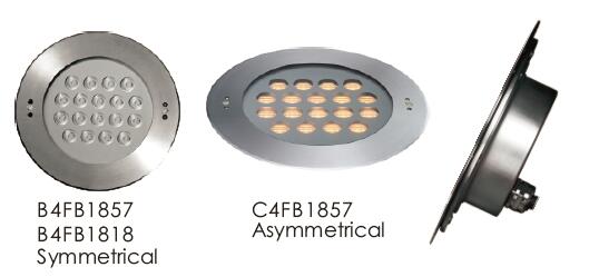 B4FB1857 B4FB1818 Dia. 250mm 18 * 2Wまたは3W LEDの水中プール ライト、噴水のための壁によって引込められるプール ライト 1