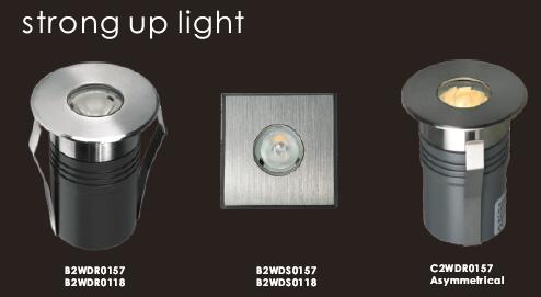 2W / 3With SMD正方形の前部リングが付いている滑らかな表面ライトLED Ingroundライト 4