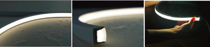 水中LEDのネオン ストリップ ランプ、小型サイズ ネオン テープ ライト反紫外線アイボリーの白いポリ塩化ビニール 3