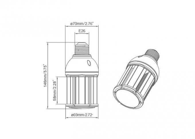 14Wサムスンのトウモロコシ穂軸LEDの電球、事実/ULをつけるE27 LEDのトウモロコシ ランプは承認した 0