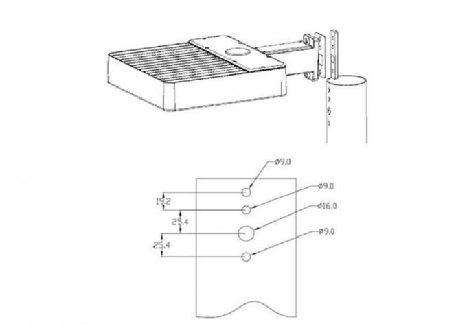 SMD LED Shoeboxは5年の100W-200Wダイスの包装アルミニウム ハウジングを保証つける 4