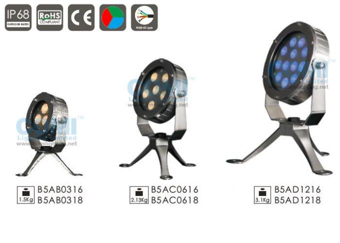 B5AB0316 B5AB0318 3pcs *調節可能なブラケットおよび三脚360°Angleが付いている2W LEDの水中点の照明設備 0