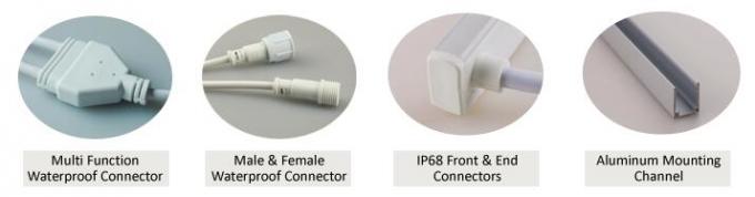 水中LEDのネオン ストリップ ランプ、小型サイズ ネオン テープ ライト反紫外線アイボリーの白いポリ塩化ビニール 6
