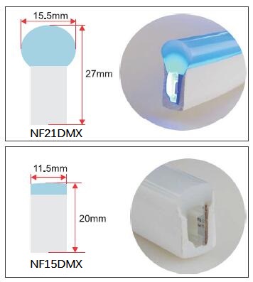 24V 5050 RGBアドレス指定可能なDMXネオンLEDの滑走路端燈はIP68 8つのピクセル/メートルの防水する 2